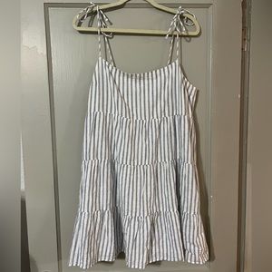 Abercrombie blue and white swing dress